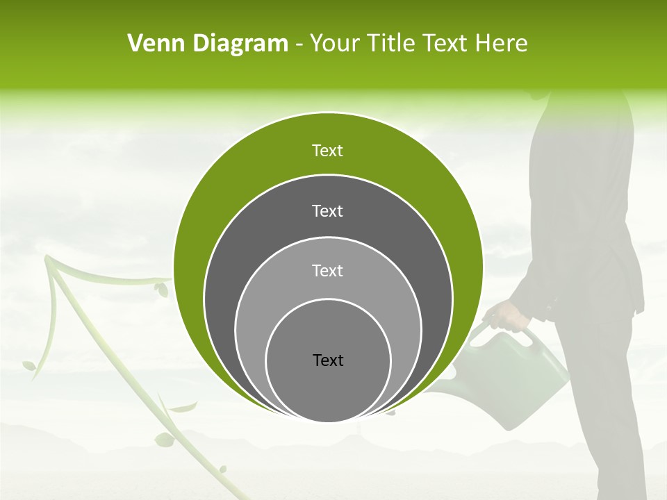 Green Graph Tree PowerPoint Template
