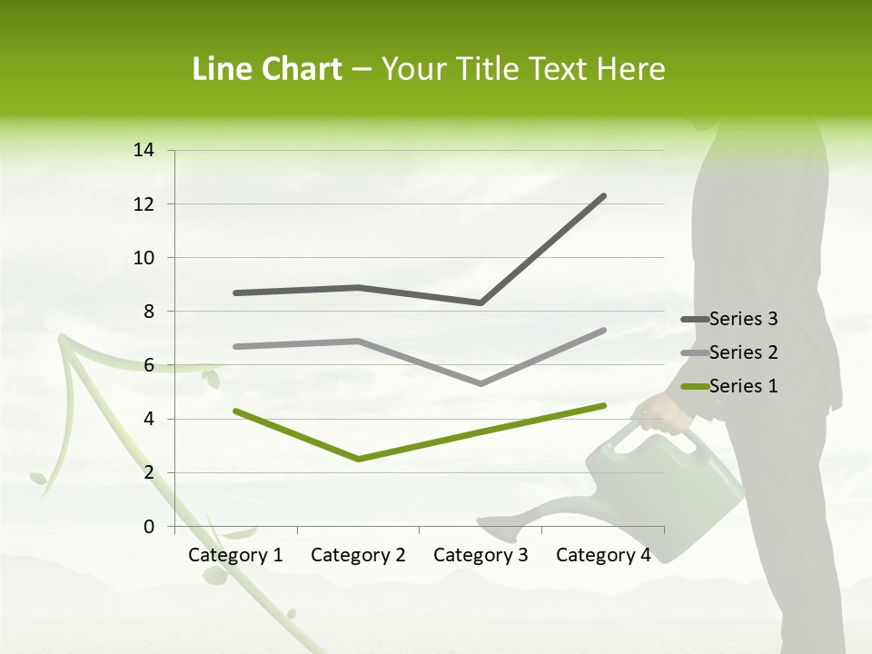 Green Graph Tree PowerPoint Template