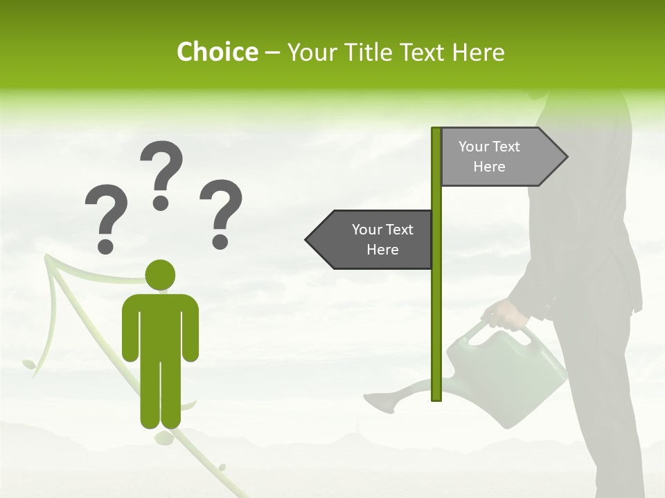 Green Graph Tree PowerPoint Template