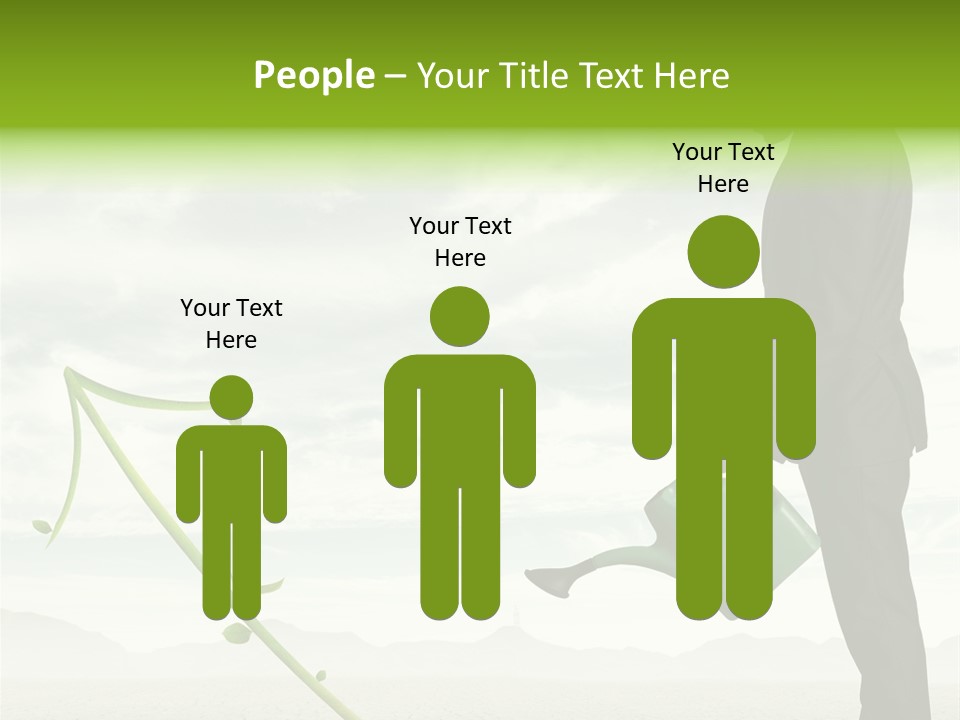 Green Graph Tree PowerPoint Template