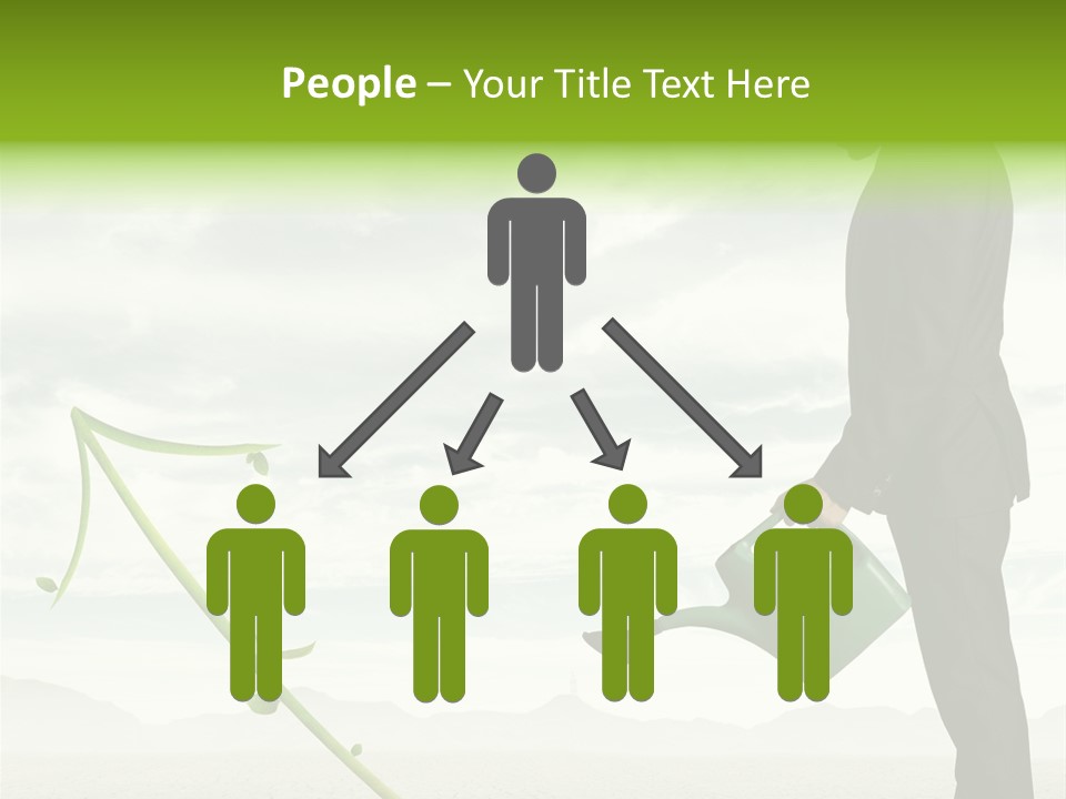 Green Graph Tree PowerPoint Template