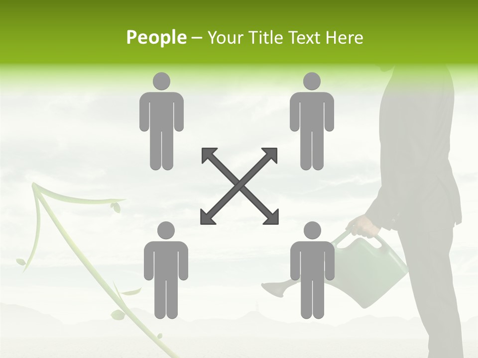 Green Graph Tree PowerPoint Template