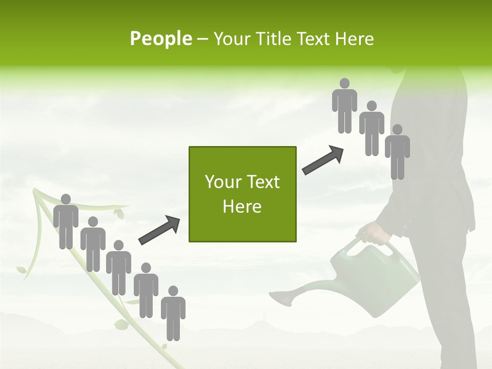Green Graph Tree PowerPoint Template