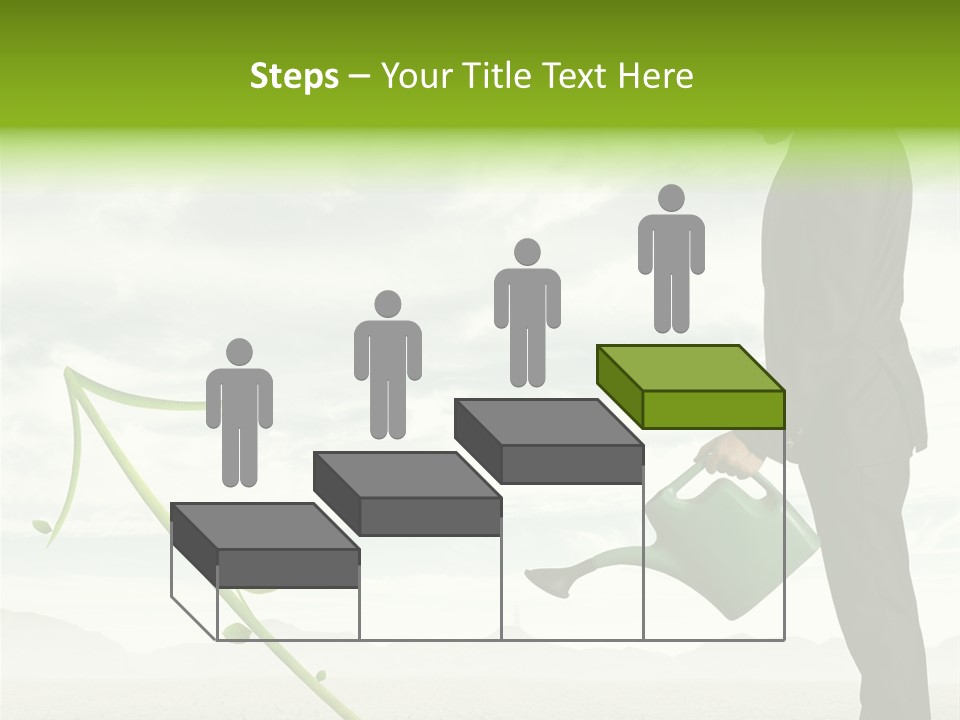 Green Graph Tree PowerPoint Template