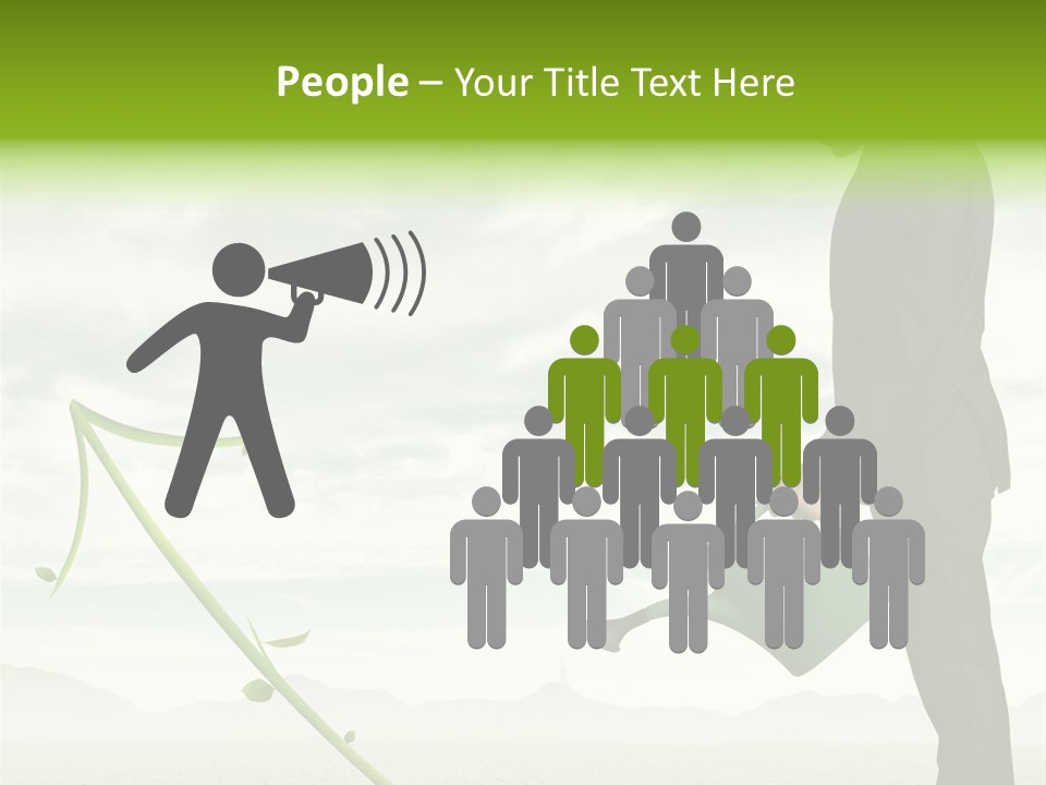 Green Graph Tree PowerPoint Template