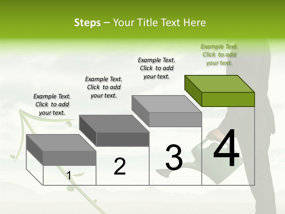 Green Graph Tree PowerPoint Template