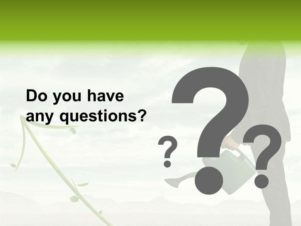 Green Graph Tree PowerPoint Template