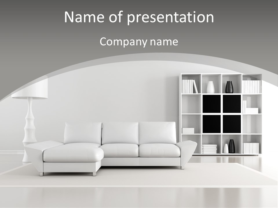 Comfort Floor Lamp PowerPoint Template