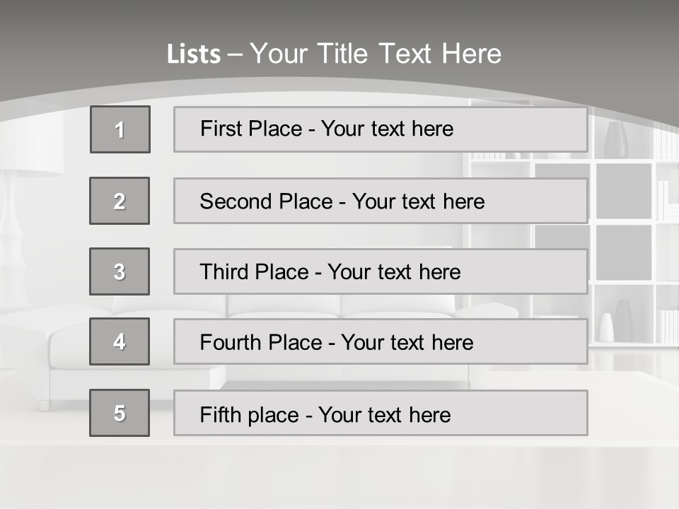Comfort Floor Lamp PowerPoint Template