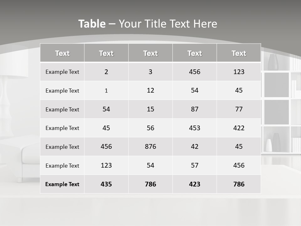 Comfort Floor Lamp PowerPoint Template