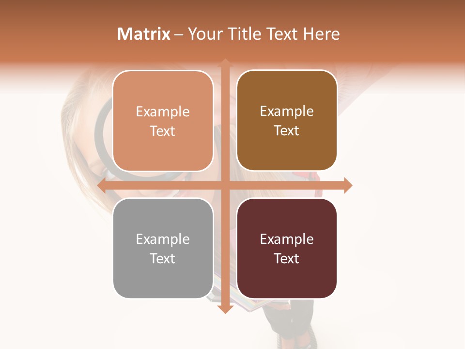 Clear Girl Magnifying PowerPoint Template