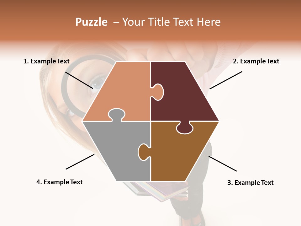 Clear Girl Magnifying PowerPoint Template