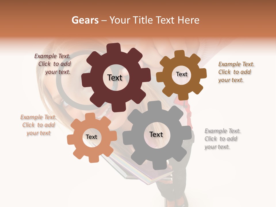 Clear Girl Magnifying PowerPoint Template