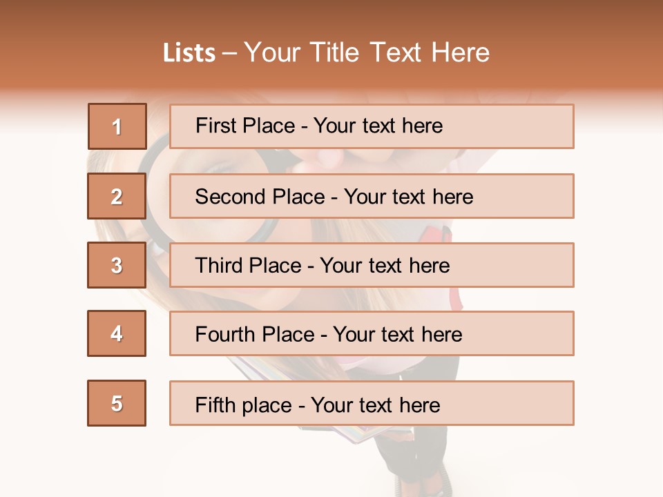Clear Girl Magnifying PowerPoint Template