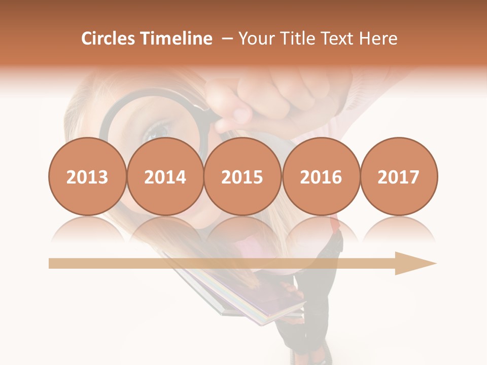 Clear Girl Magnifying PowerPoint Template