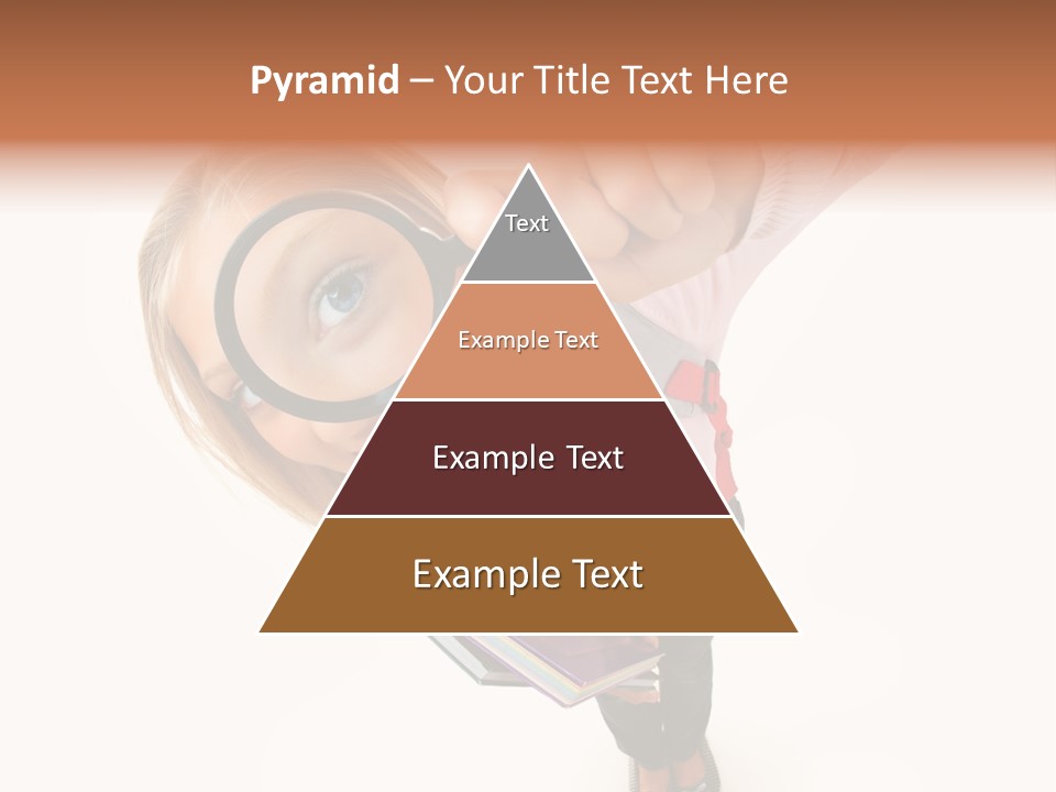 Clear Girl Magnifying PowerPoint Template