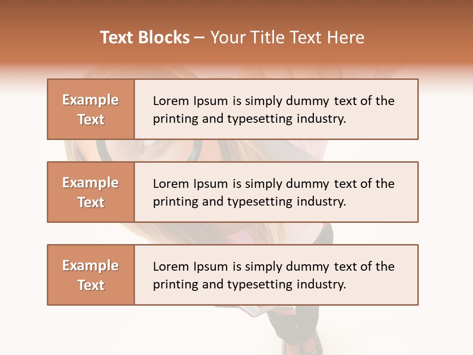 Clear Girl Magnifying PowerPoint Template
