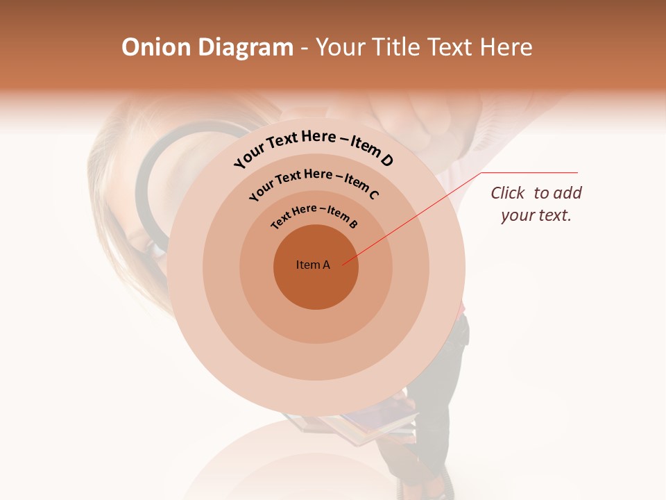 Clear Girl Magnifying PowerPoint Template