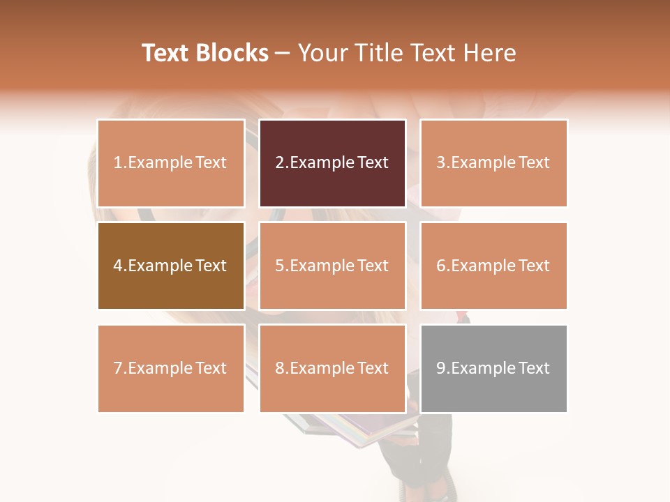 Clear Girl Magnifying PowerPoint Template