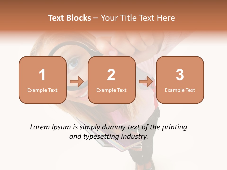 Clear Girl Magnifying PowerPoint Template