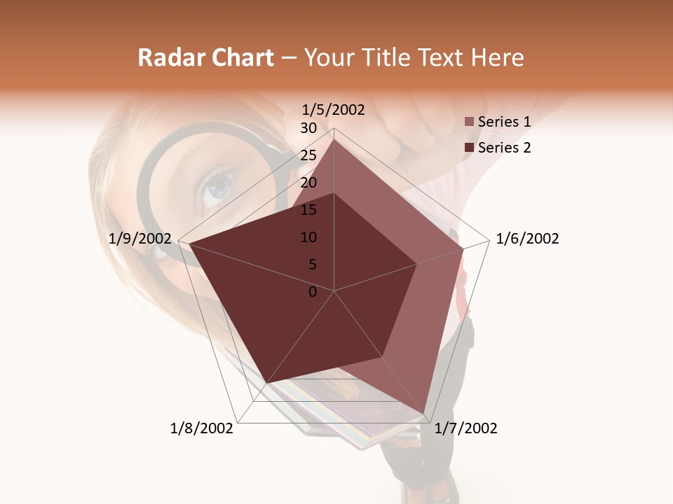 Clear Girl Magnifying PowerPoint Template