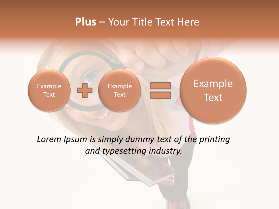 Clear Girl Magnifying PowerPoint Template