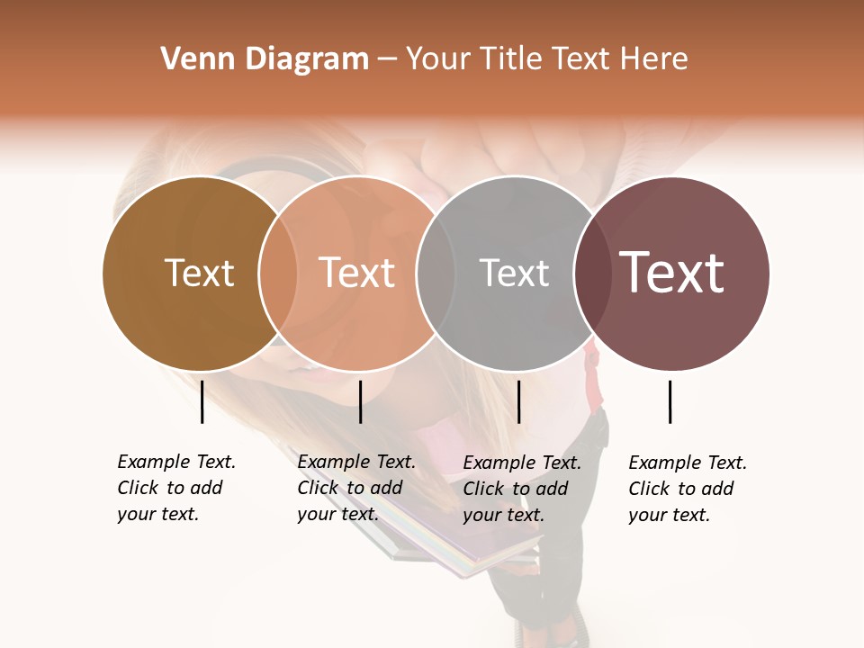 Clear Girl Magnifying PowerPoint Template