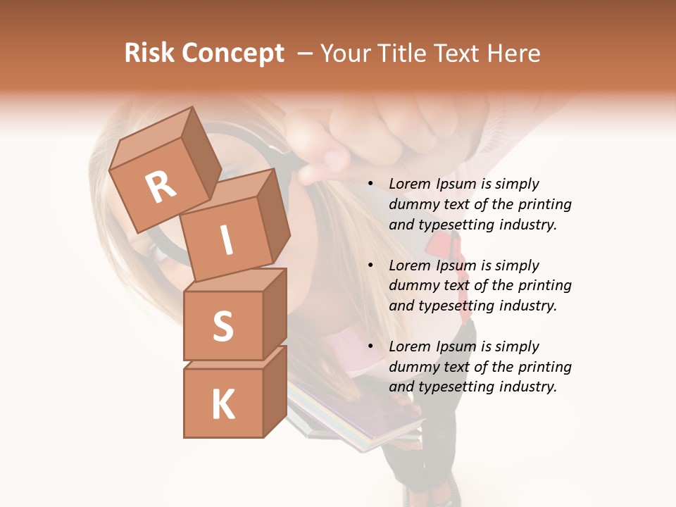 Clear Girl Magnifying PowerPoint Template