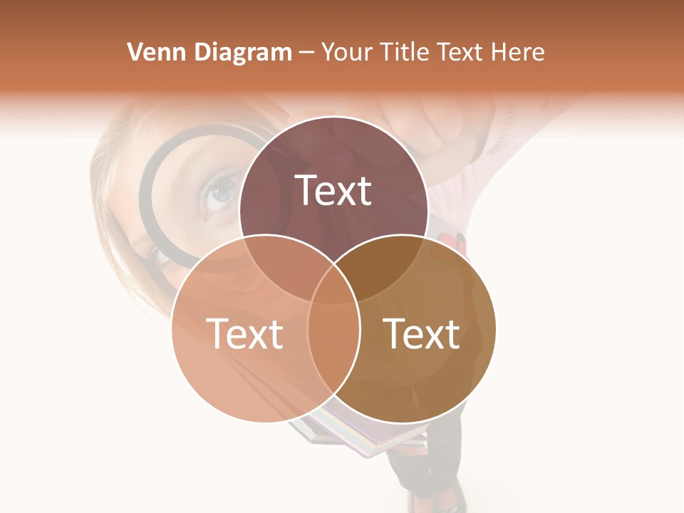 Clear Girl Magnifying PowerPoint Template