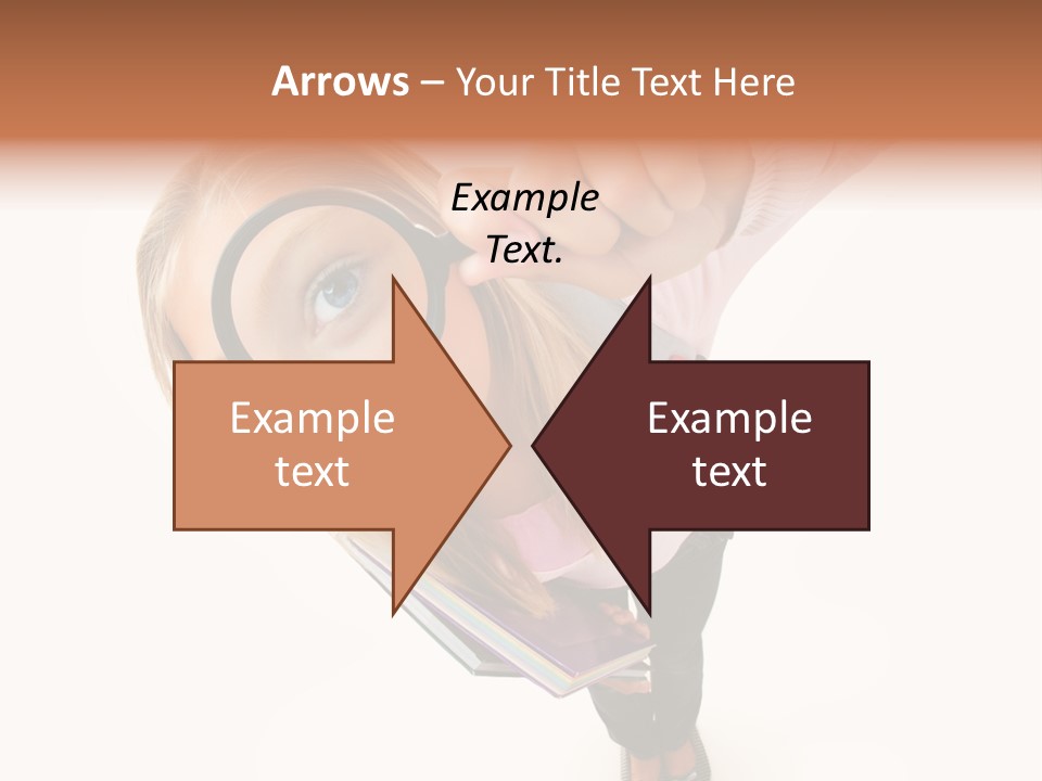 Clear Girl Magnifying PowerPoint Template