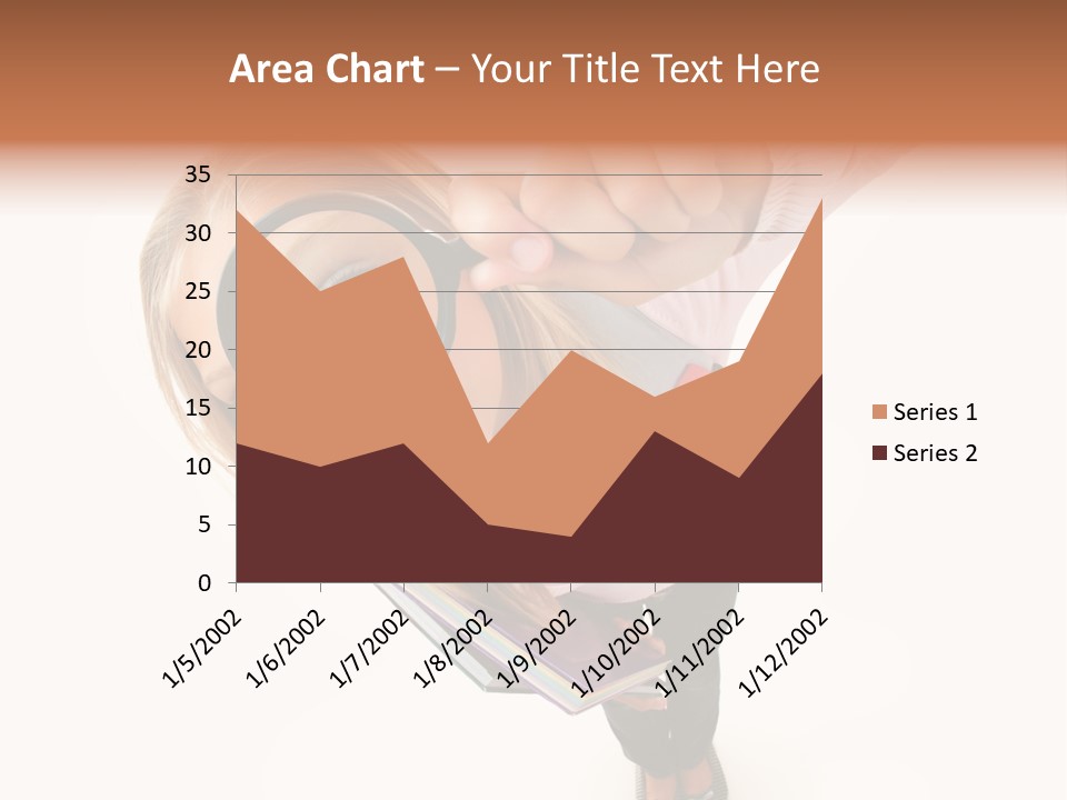 Clear Girl Magnifying PowerPoint Template