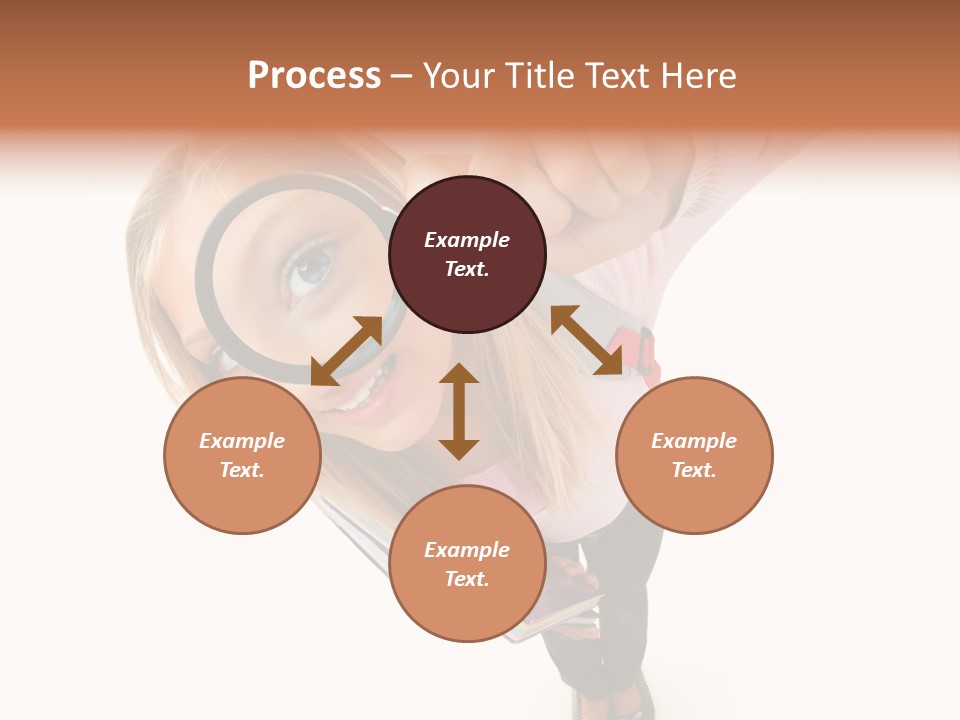 Clear Girl Magnifying PowerPoint Template
