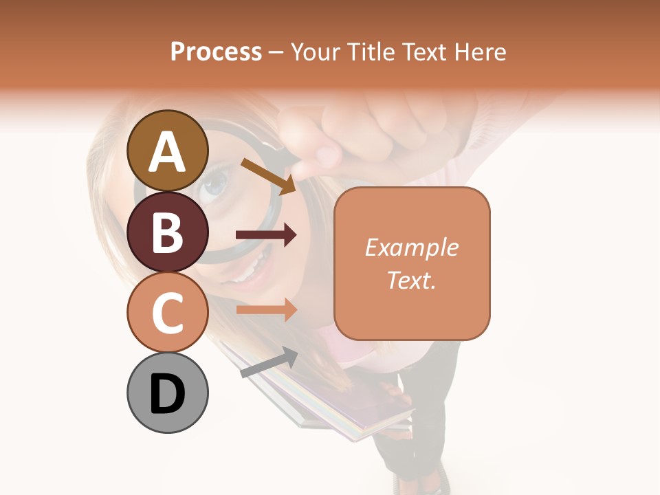 Clear Girl Magnifying PowerPoint Template