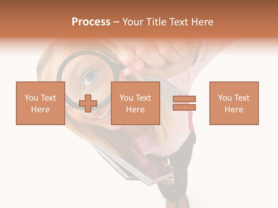 Clear Girl Magnifying PowerPoint Template