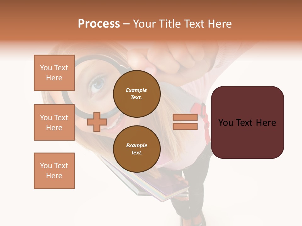 Clear Girl Magnifying PowerPoint Template