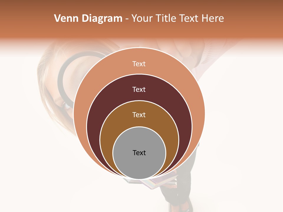 Clear Girl Magnifying PowerPoint Template