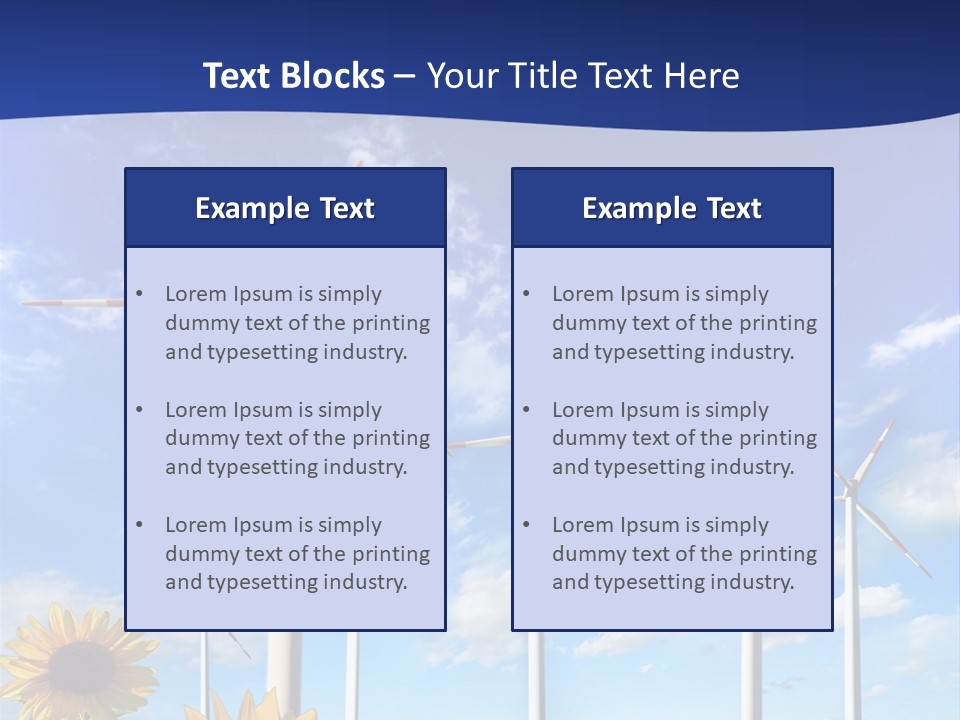 River Blue Renewable PowerPoint Template