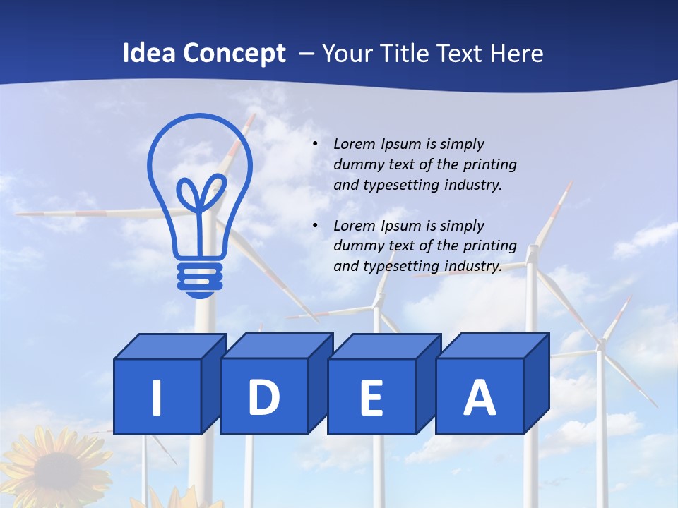 River Blue Renewable PowerPoint Template