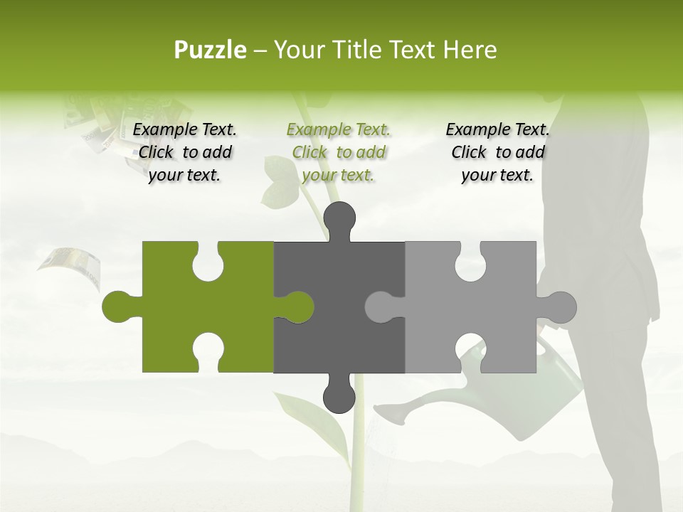 Business Savings Businessman PowerPoint Template