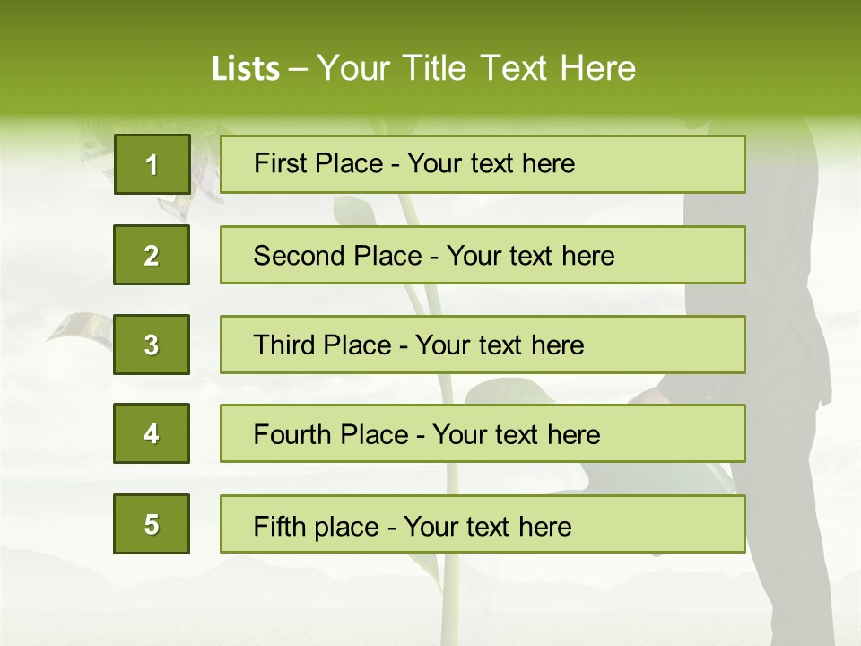 Business Savings Businessman PowerPoint Template