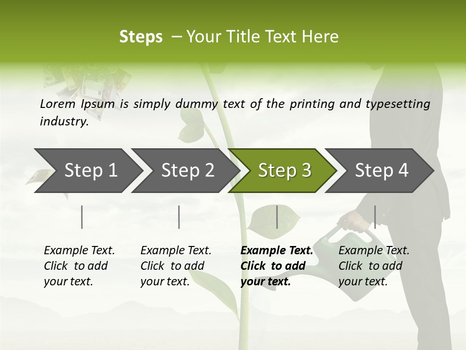 Business Savings Businessman PowerPoint Template