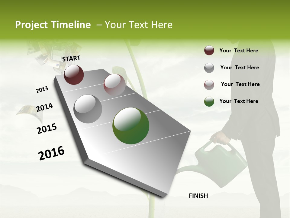 Business Savings Businessman PowerPoint Template