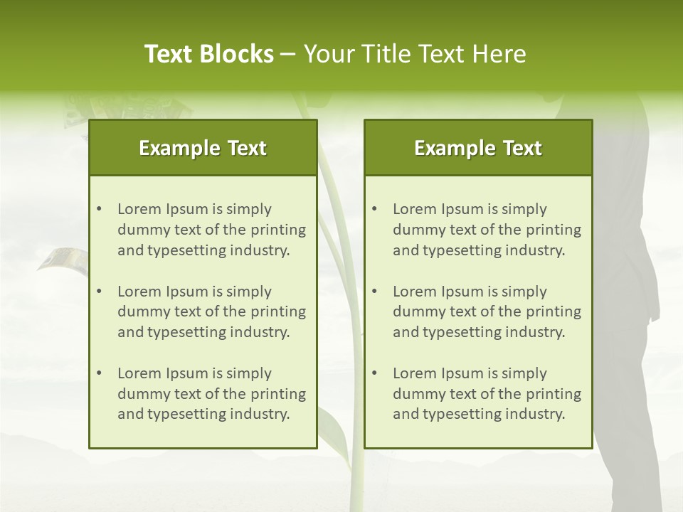 Business Savings Businessman PowerPoint Template