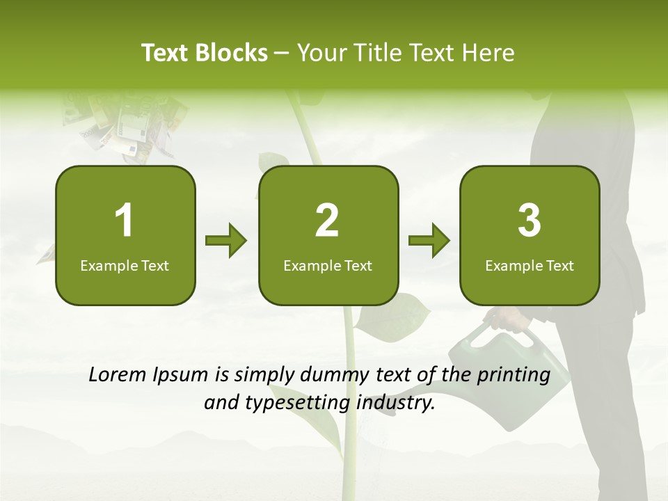 Business Savings Businessman PowerPoint Template
