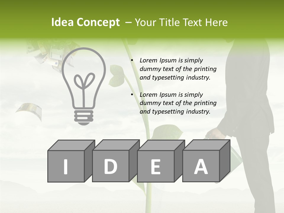 Business Savings Businessman PowerPoint Template