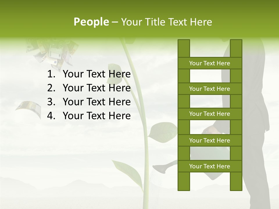 Business Savings Businessman PowerPoint Template