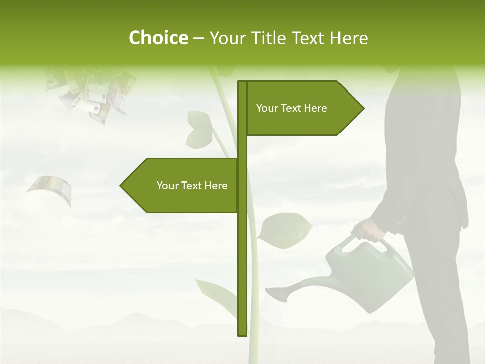 Business Savings Businessman PowerPoint Template