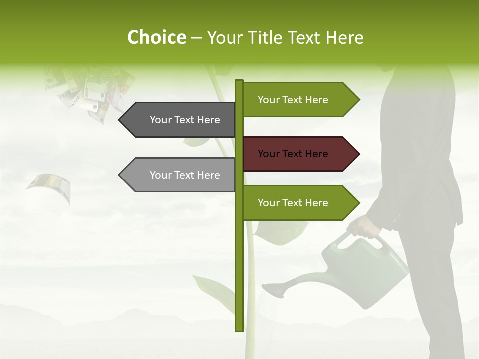 Business Savings Businessman PowerPoint Template