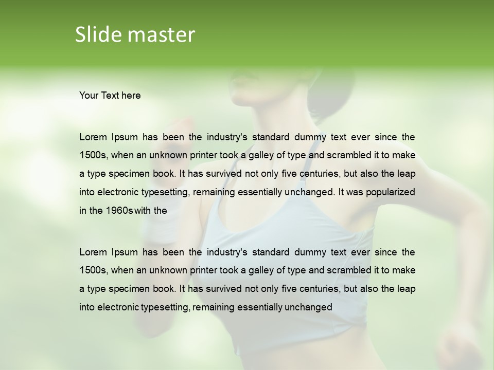 Caucasian Beauty One PowerPoint Template