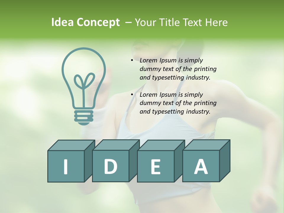 Caucasian Beauty One PowerPoint Template